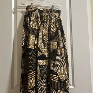 Floor length African print skirt